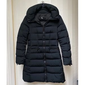 ZARA Long Down Puffy Jacket Coat Hooded Black